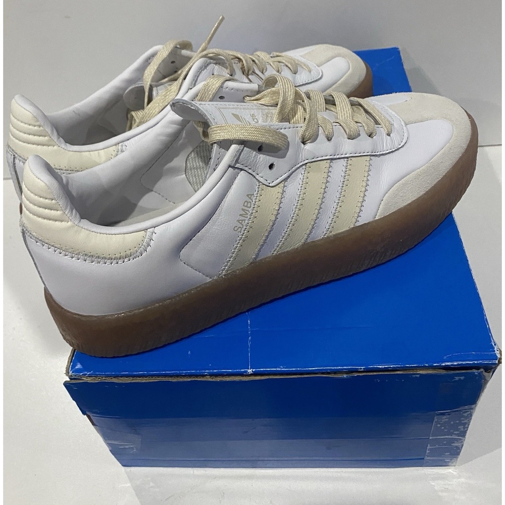 adidas Originals Sambae W Women's Size 10 White Gum Platform IE9107 - NEW NO BOX